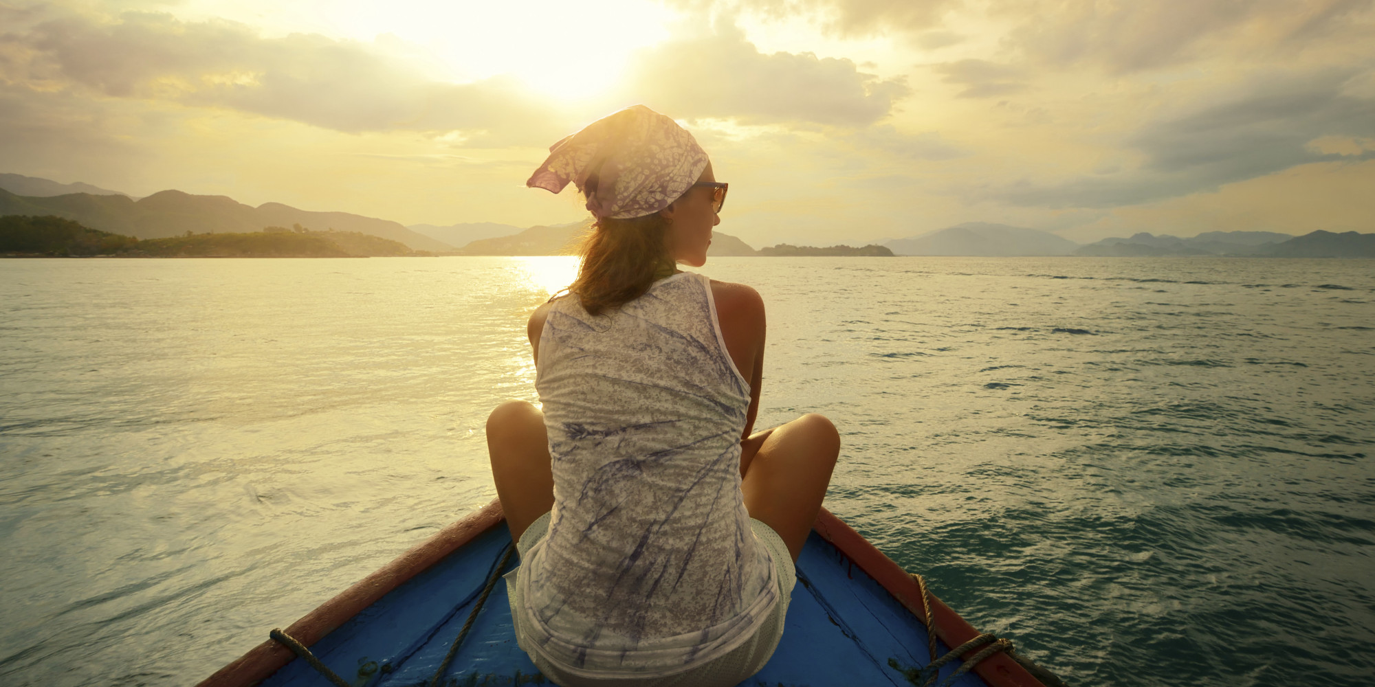 Woman traveling alone