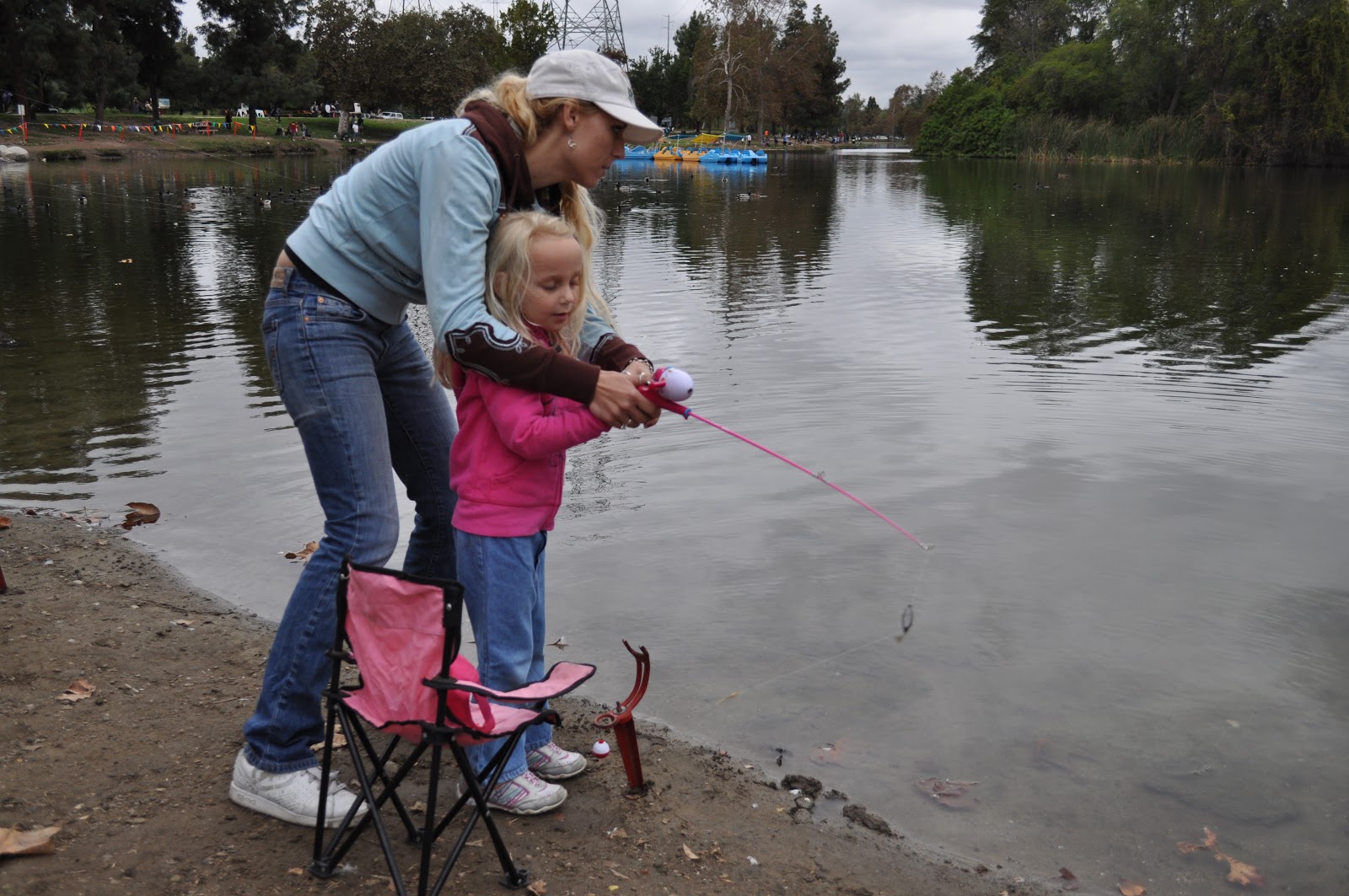 child fishing